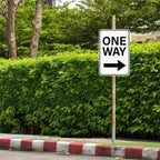 2 Pack One Way Sign with Right Arrow 18 × 12 Inches