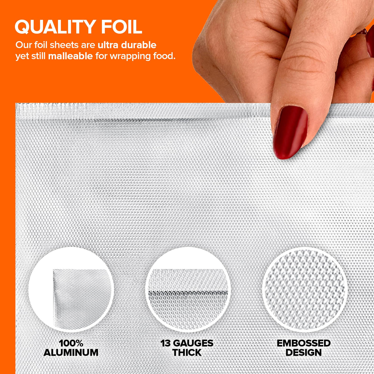 Stock Your Home Aluminum Foil Sheets, 200 Count, 15' Extra Wide Heavy Duty, Pop Up Foil Sheets for Restaurant, Deli, Home Use 15 inches