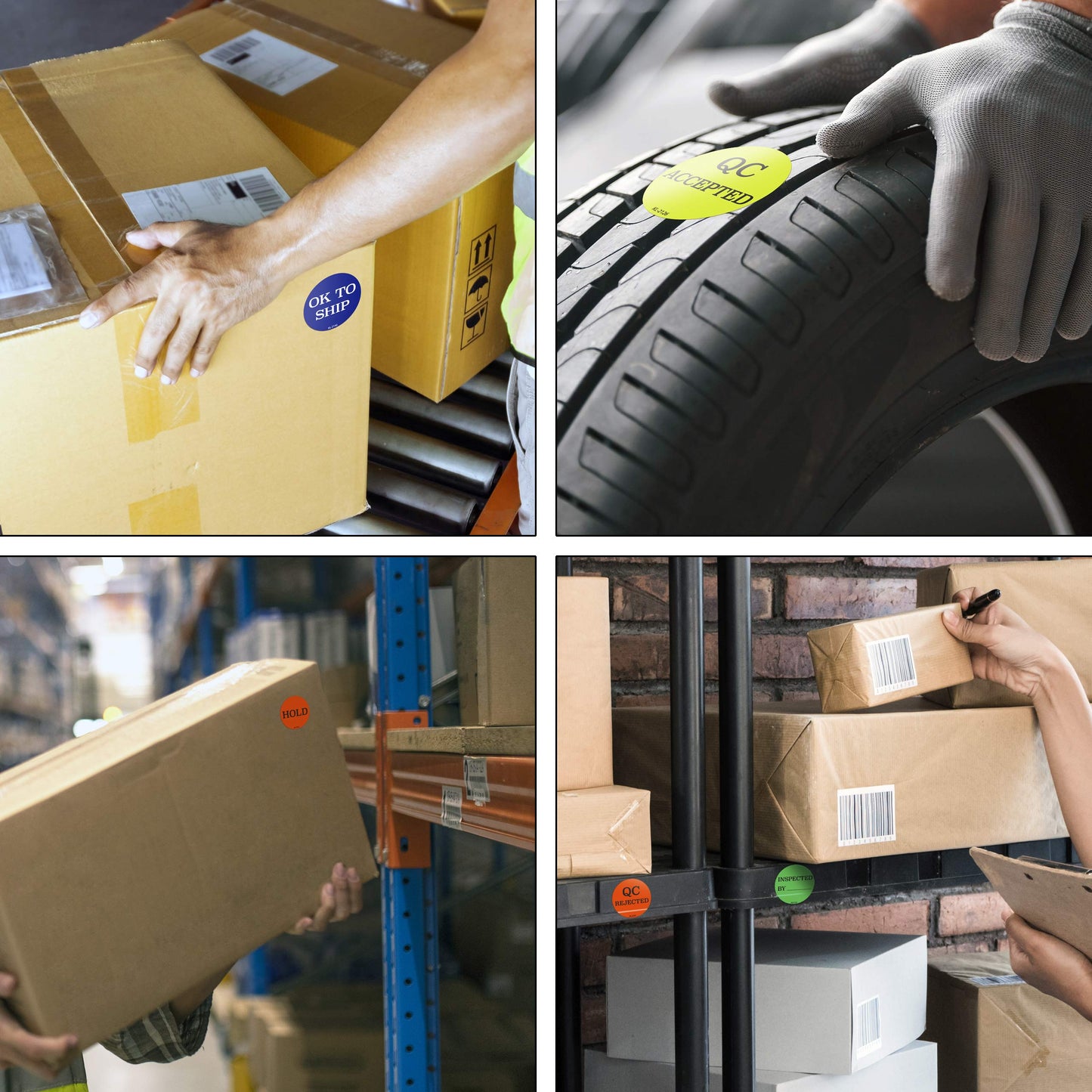 Kenco 2" Circle Inventory Control Stickers for Shipping and Inventory - 500 Permanent Adhesive Labels Per Roll Made in The USA (QC Approval, 1 Pack)