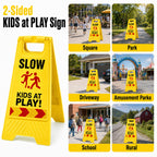 Slow Down Kids at Play Sign 24 Inch Kids at Play Safety Signs Yellow