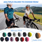 Road Bike Handlebar Tapes, Mirage Purple Bicycle Bar Tape with High Stain Resistance Silicone Surface, Shock Absorbing EVA Bike Grip Tapes for Handlebar (Set of 2, Purple)
