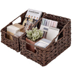 GRANNY SAYS Bundle of 2-Pack Wicker Baskets & 2-Pack Wicker Shelf Baskets
