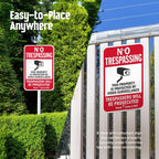SmartSign California No Trespassing Property Protected By Video Surveillance Sign (Code 602) - 2 Pack, 18 x 12 inch, 2mm Aluminum Composite, Red/Black on White, Made in USA ACM - Aluminum Composite 12" x 18"