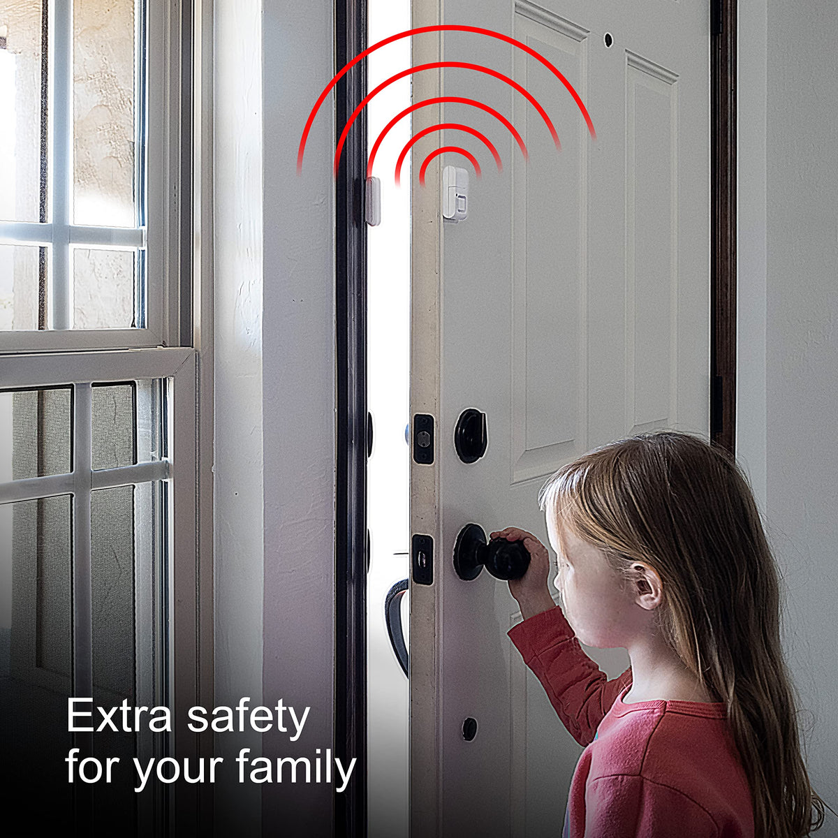 UltraPro Personal Security Window and Door Alarm, 12 Pack, DIY Protection, Burglar Alert, Wireless Chime/Alarm, Easy Installation, Home Security, Ideal for Home, Garage, Apartment, White, 45989