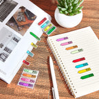 Tatuo 2400 Pcs Sign Here Arrow Tabs Self-Stick Flags 8 Colors, Sign Here