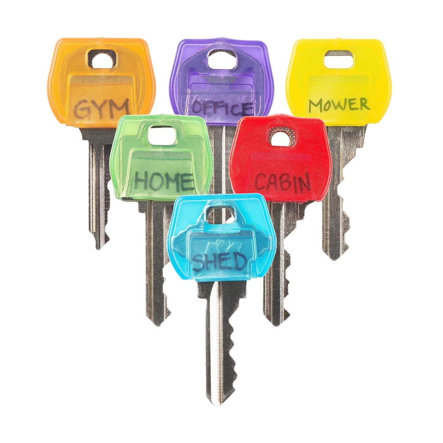 Nite Ize IdentiKey Covers, Color Coded ID Key Labels, Key Identifier Caps, Assorted 6 Pack LABEL