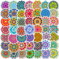 Happy Diwali Gift Stickers - 50pcs Mandala Labels Seals Decals for Kids Cards Envelopes Cookies Box and Gifts Wrapping Decoration