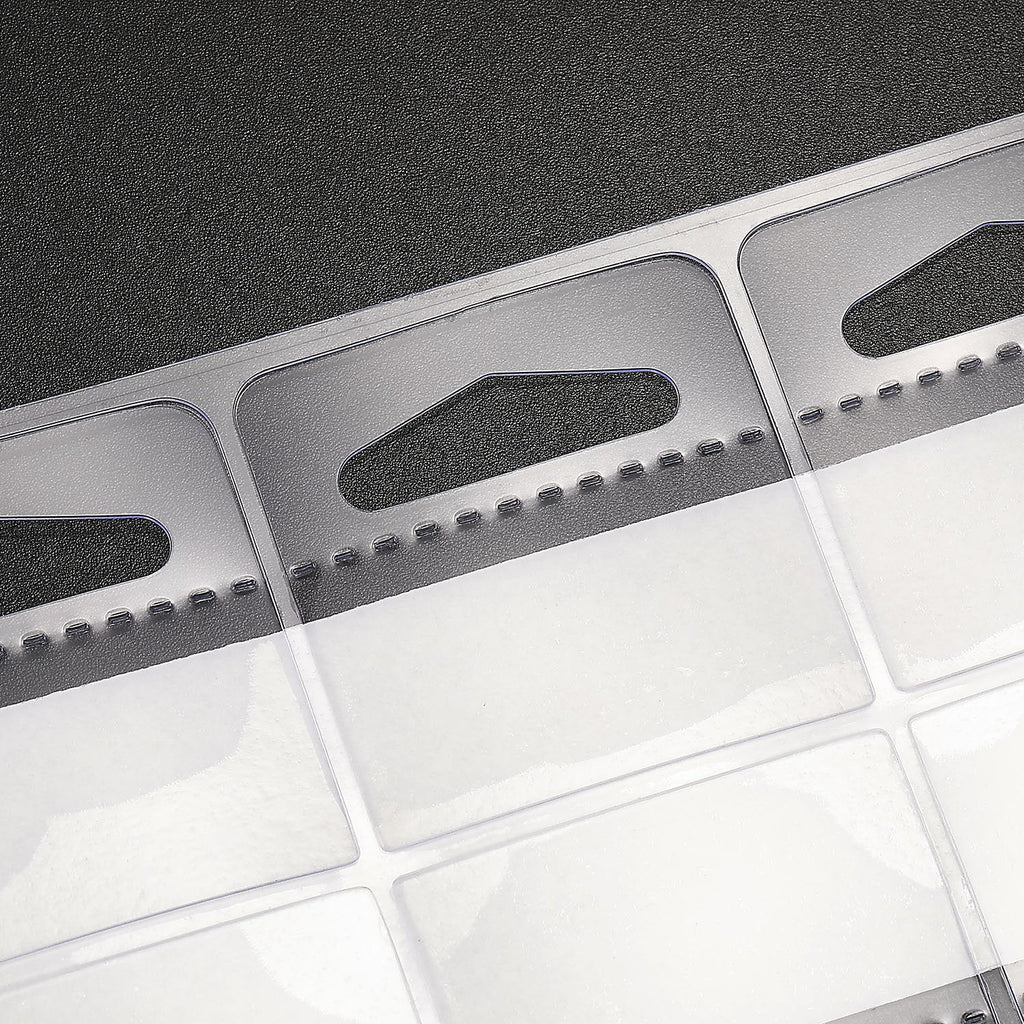 TecUnite 300 Pieces Self Adhesive Hanging Tabs, Clear Slot Hole Hang Tags