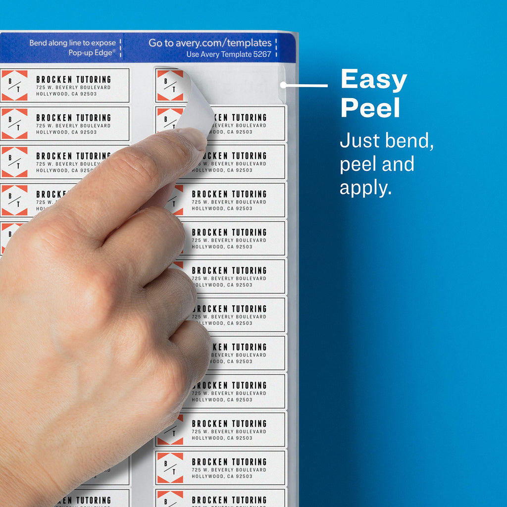 Avery Clear Easy Peel Address Labels for Laser Printers (15660) and Avery Matte Frosted Clear Return Address Labels for Laser Printers (15667)