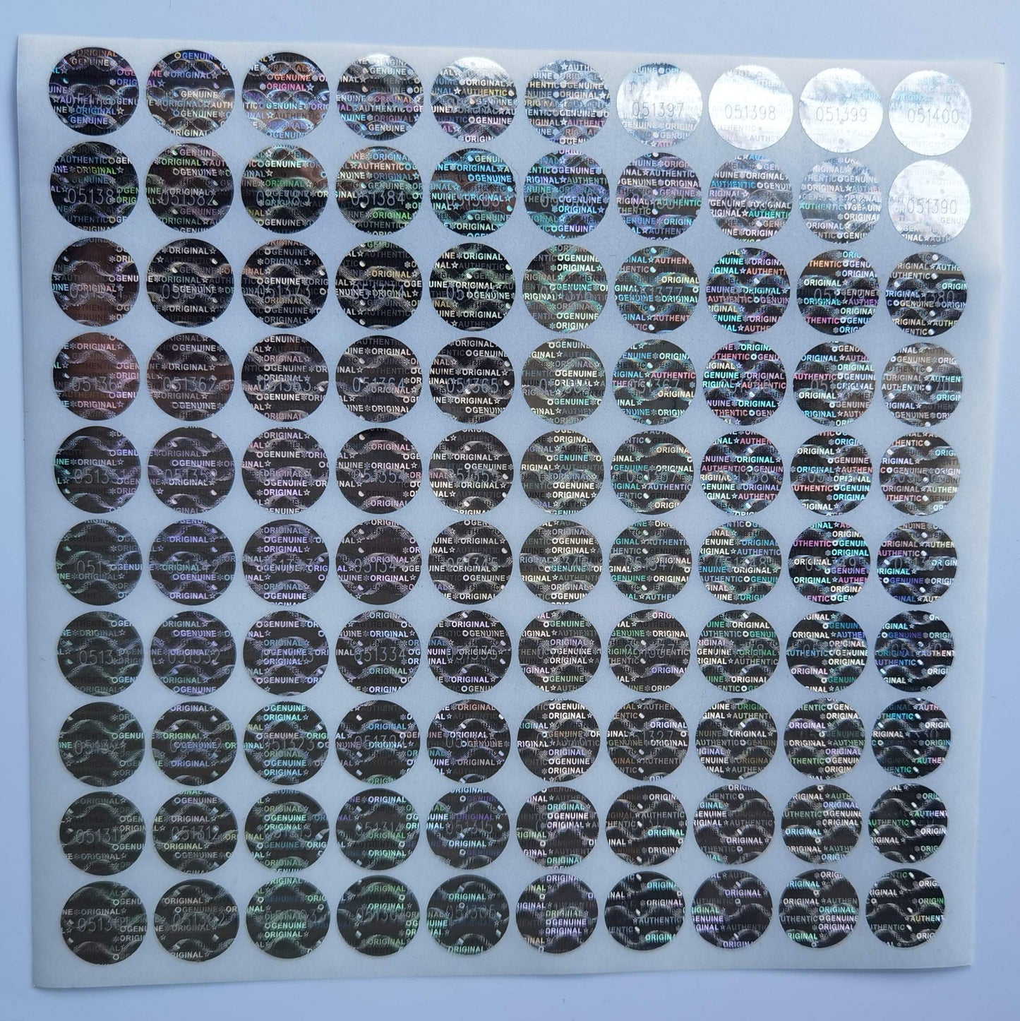 0.59 in High Security Tamper Evident Seal Warranty Void Original Genuine Authentic Hologram Labels/Stickers w/Unique Sequential Serial Numbering Tamper Proof Stickers (550) 0.59in 550pcs
