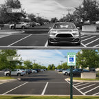 SmartSign 18 x 12 inch “Reserved Parking - Van Accessible” Handicapped Parking Metal Sign, 63 mil Aluminum, 3M Laminated Engineer Grade Reflective Material, Green, Blue and White, Made in USA EG Reflective Aluminum