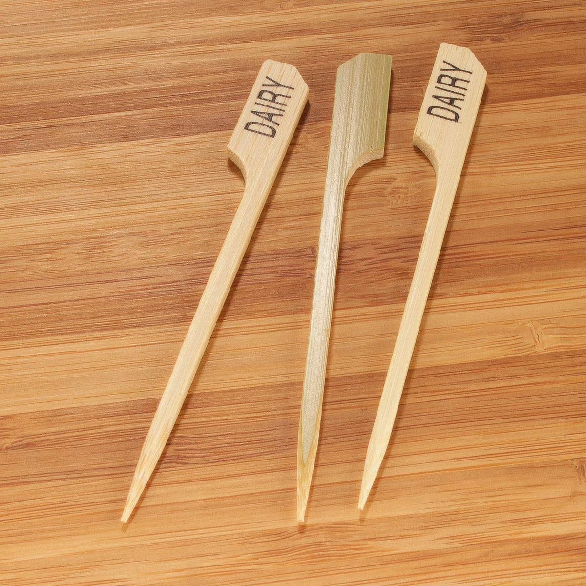 BambooMN Dairy Marker Bamboo Paddle Picks - 3.5" (8.9cm) - 300 Pieces 3.5" (8.9cm)