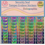 350 Hologram Tamper Evident, Tamper Proof Stickers. Security Seal. Individual Serial Numbers. Tamper Foil Tape Labels. Destroyed Upon Removal with Residual Text Left on Item.… (350 Stickers) 350 Stickers