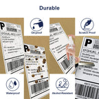 POLONO 4x6 Thermal Labels Fanfold, 500 Shipping Labels for Label Printer