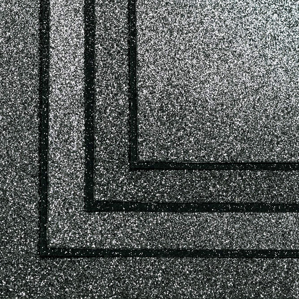 Black glitter cardstock paper by YZH Crafts, 8x12 inches, no-shed shimmer paper for DIY party decor, 10 A4 sheets.