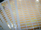 1000 pcs Gold Security Hologram Labels 0.78 x 0.27 inches, Void Warranty Stickers Tamper evident Seals Dogbone with Serial Numbers