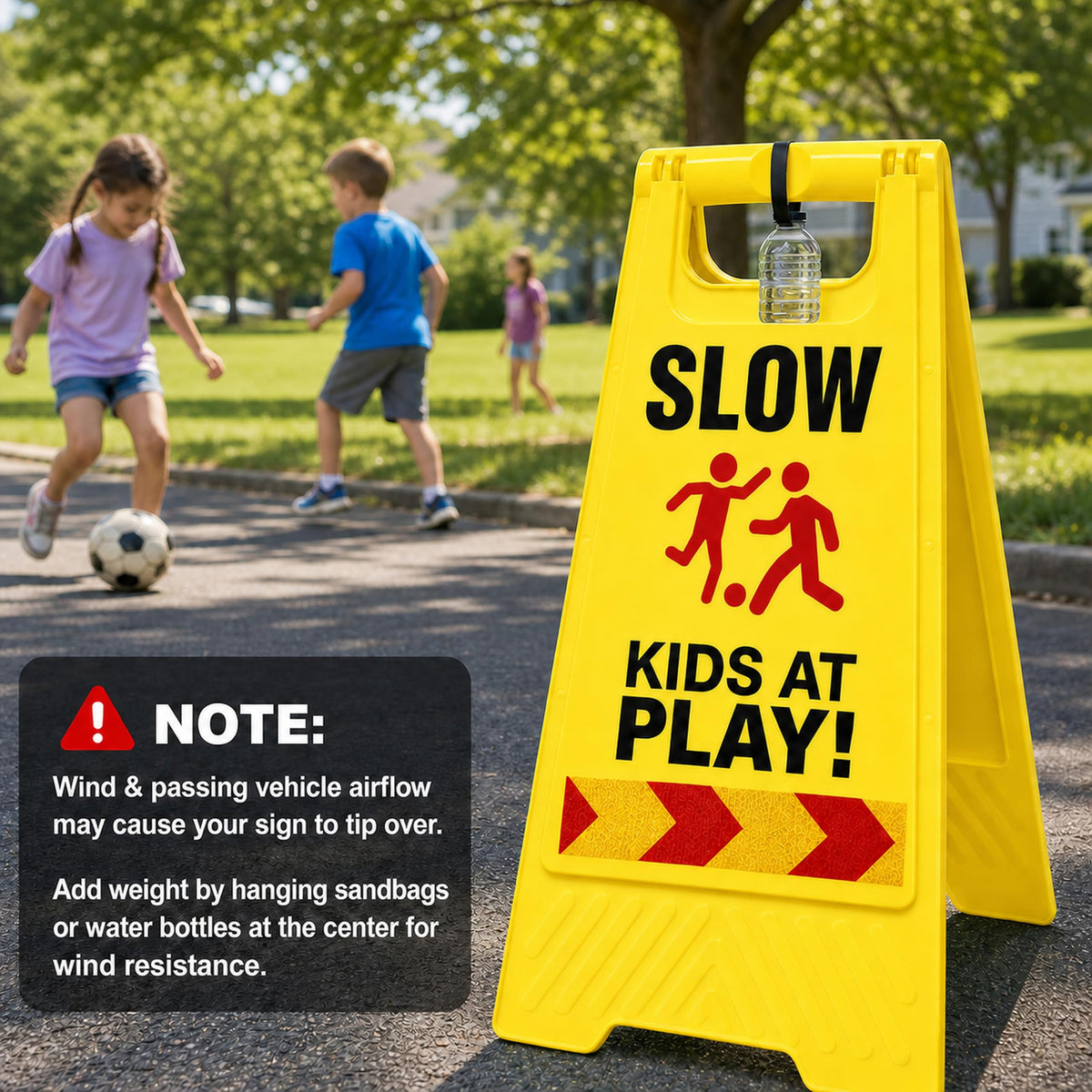 Slow Down Kids at Play Sign 24 Inch Kids at Play Safety Signs Yellow