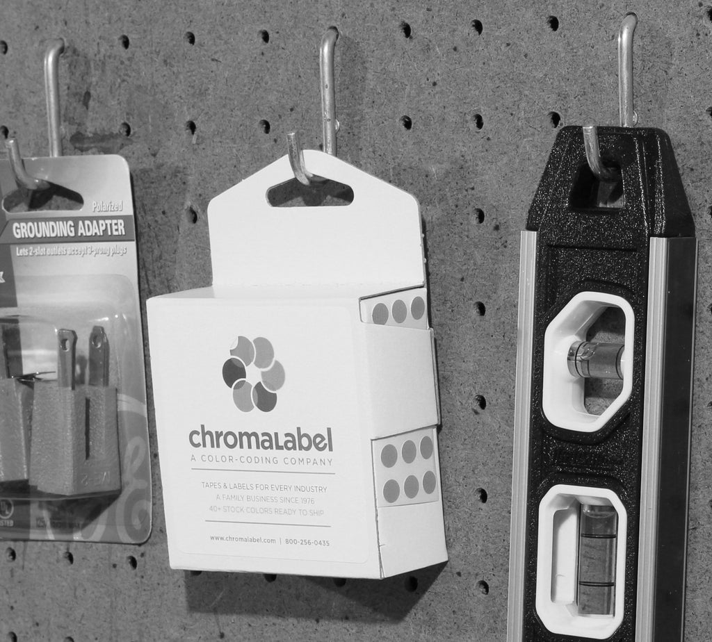 ChromaLabel red dot stickers 1/4 inch small round color coding labels for inventory, classroom, office, and file organization.