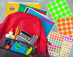 ChromaLabel color-coding labels with forest green 0.50 inch round stickers, 1000 labels per dispenser box for organizing and marking.