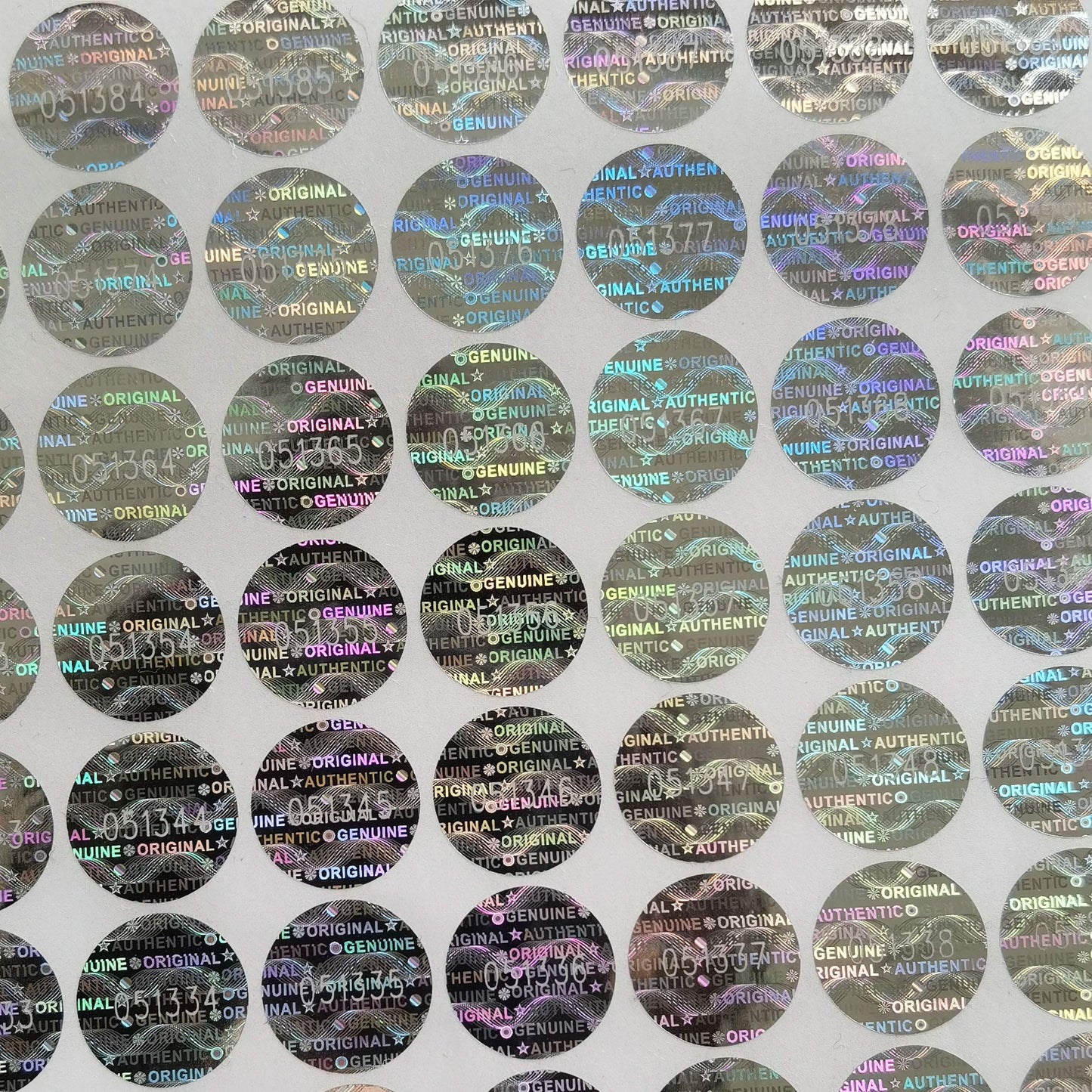 0.59 in High Security Tamper Evident Seal Warranty Void Original Genuine Authentic Hologram Labels/Stickers w/Unique Sequential Serial Numbering Tamper Proof Stickers (550) 0.59in 550pcs