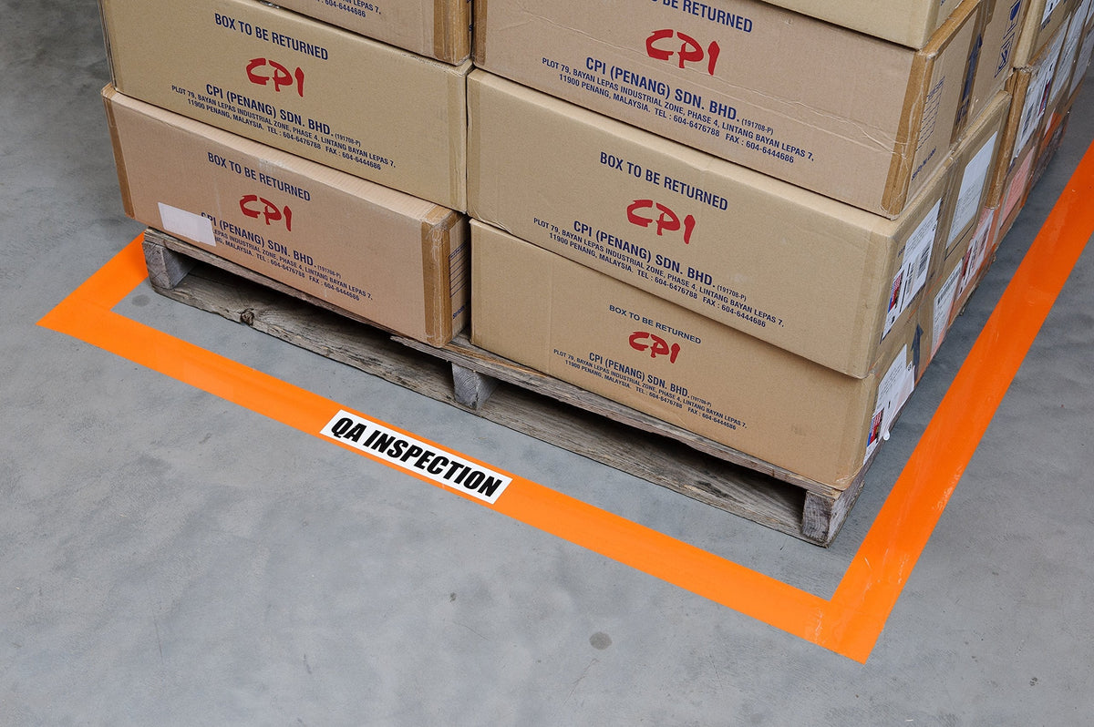 Brady 108' Length, 3" Width, B726 Vinyl Tape, Blue Color Aisle Marking Tape