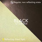 Black Reflective Vinyl Adhesive, 12" x 4 FT Roll by Turner Moore Edition 12" x 4FT Black