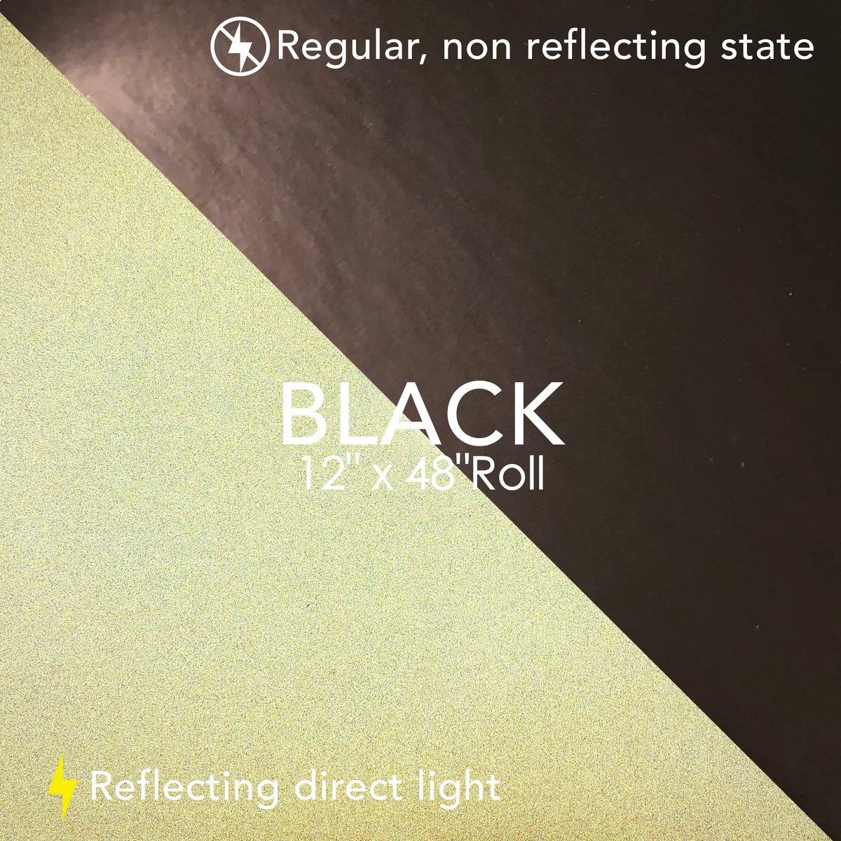 Black Reflective Vinyl Adhesive, 12" x 4 FT Roll by Turner Moore Edition 12" x 4FT Black