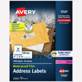 Avery Durable Waterproof Address Labels with Sure Feed Technology, 1" x 2-5/8", White, Laser & Pigment-Inkjet Compatible, 1,500 Blank Labels Total, Great for Mailing, Branding, and More (5520) 1 Count