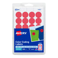 Avery Print/Write Self-Adhesive Removable Labels, 0.75 Inch Diameter, Red, 1008 per Pack (5466) 1,008 labels