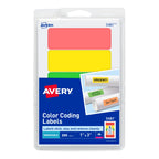 Avery® Removable Print or Write Color Coding Labels, 1 x 3 Inches, 200 Labels (5481)