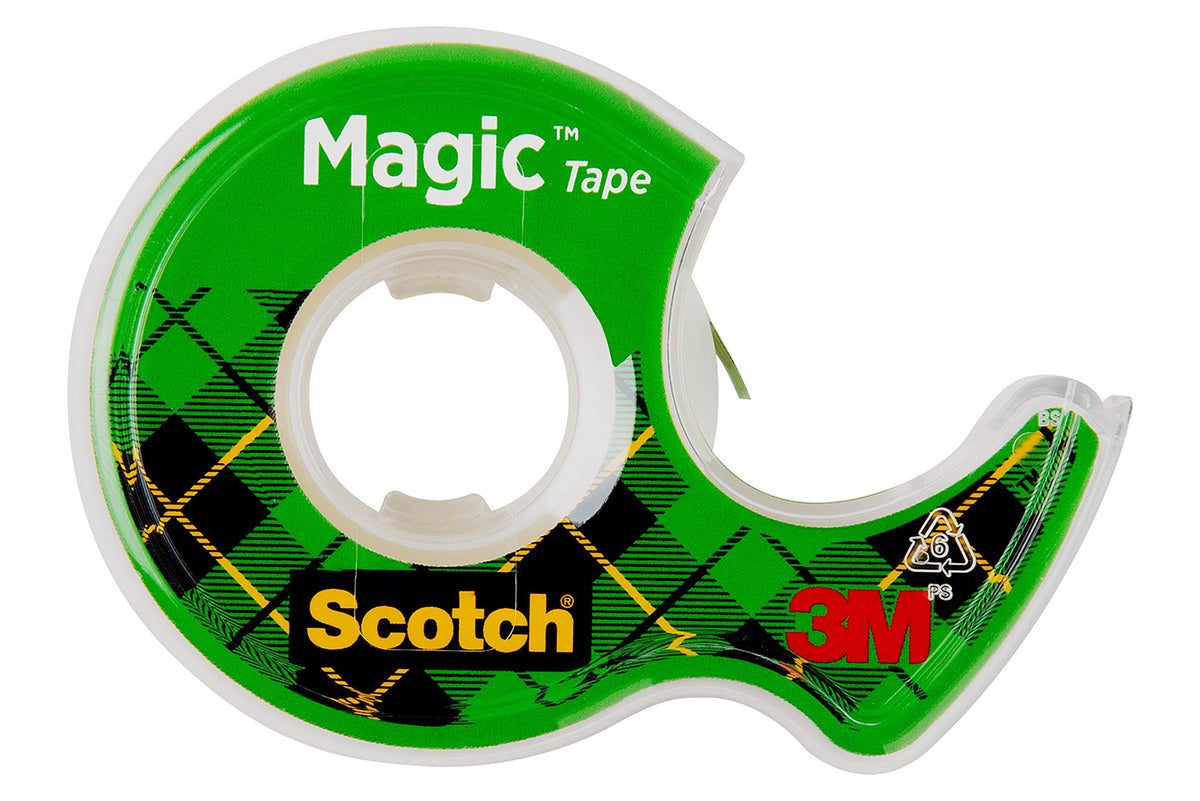 Scotch Magic Tape, Refillable Dispenser, 3/4" X 300", 3/Box 3-Pack