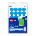 Avery® Print/Write Self-Adhesive Removable Labels, 0.75 Inch Diameter, Light Blue, 1,008 per Pack (5461)