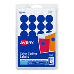 Avery® Print/Write Self-Adhesive Removable Labels, 0.75 Inch Diameter, Dark Blue, 1,008 per Pack (5469)