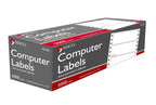 MACO Pinfeed Hi-Speed Continuous White Labels, 4 x 1-7/16 Inches, 4.75 Inch Carrier Width, 5000 Per Box (42-461)