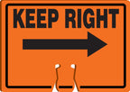 AccuformNMC "Keep Right (Arrow)" Traffic Cone Top Keep Right