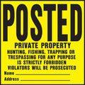 Hy-Ko YP-1 11" X 11" Plastic Private Property Sign, Yellow, Pack of 20
