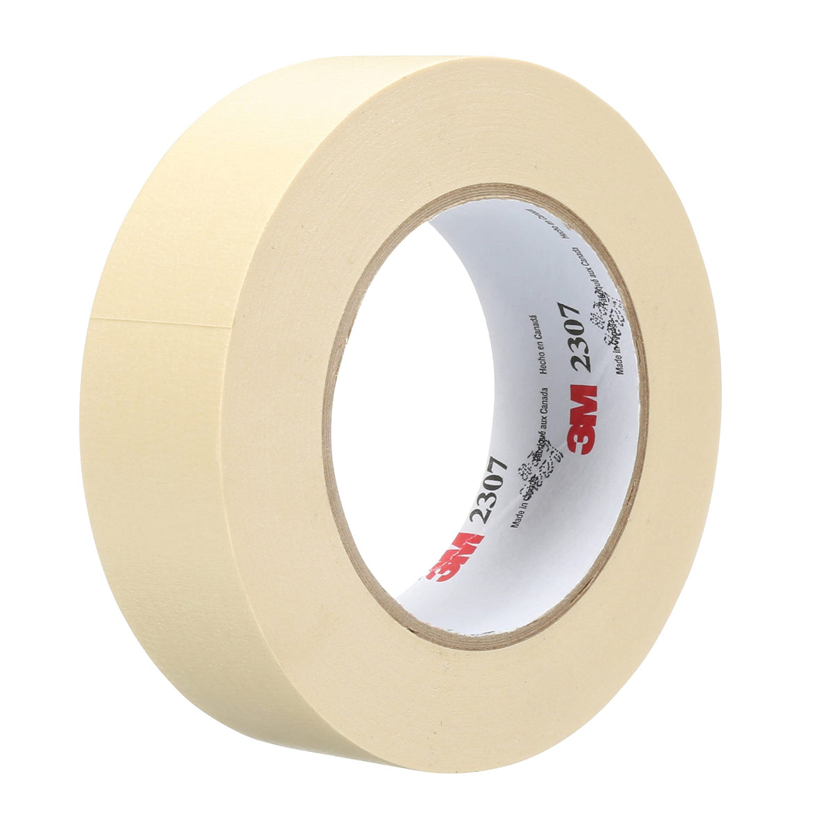 3M Masking Tape 2307, Tan Color, General Purpose, Rubber Adhesive, Crepe-Paper Backing, 24 mm x 55 m, 5.2 mil, 1 Roll 1 Count (Pack of 1)