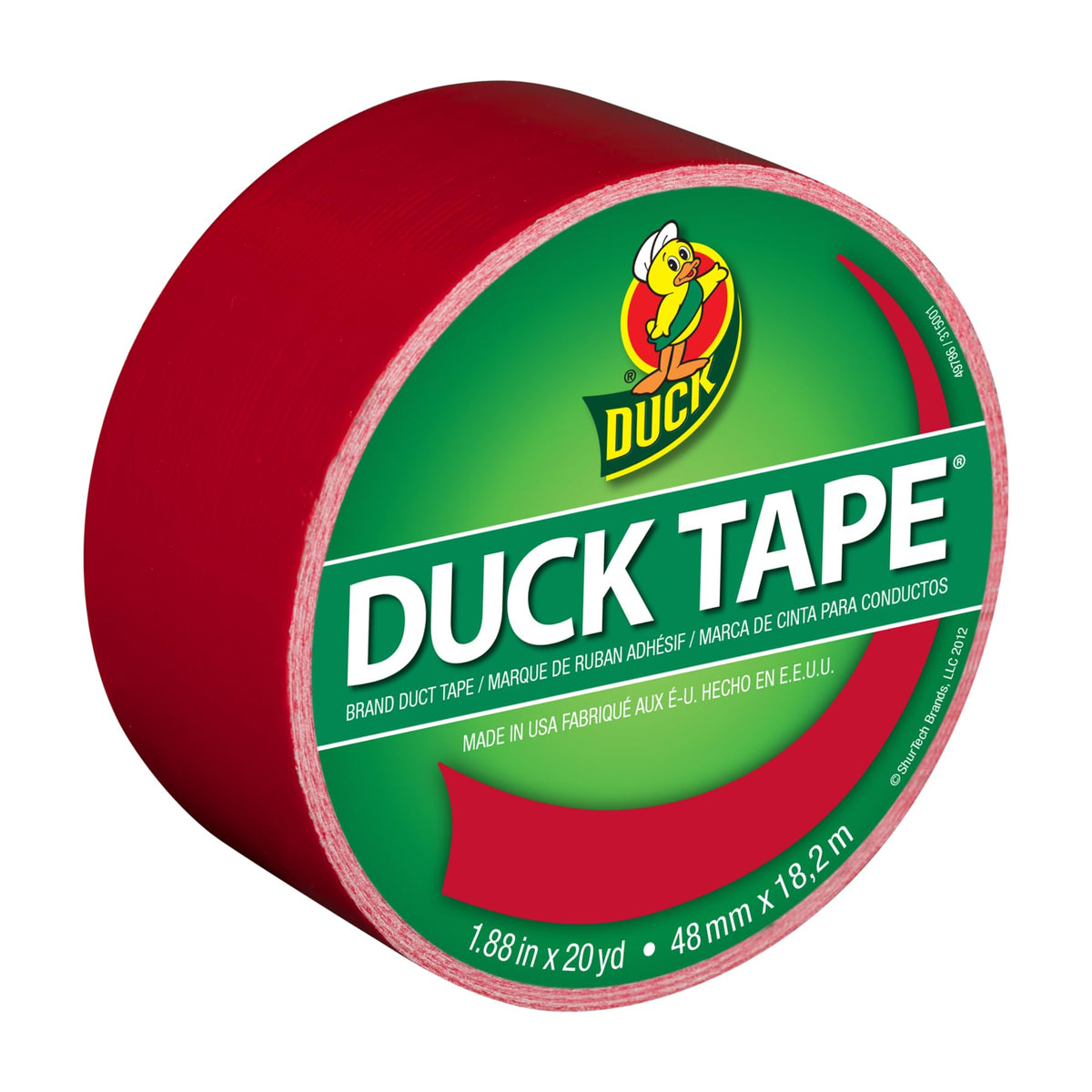 Duck Tape 1265014 1.88" x 20 yd Cha Cherry Tape, Single Roll, Multicolor Red