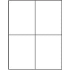 4 Labels per Sheet 400 White Blank Quarter Sheet Self Adhesive Shipping Labels for UPS, USPS, FedEx, DHL, Endicia