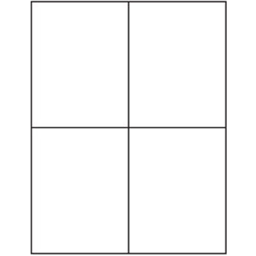 4 Labels per Sheet 400 White Blank Quarter Sheet Self Adhesive Shipping Labels for UPS, USPS, FedEx, DHL, Endicia