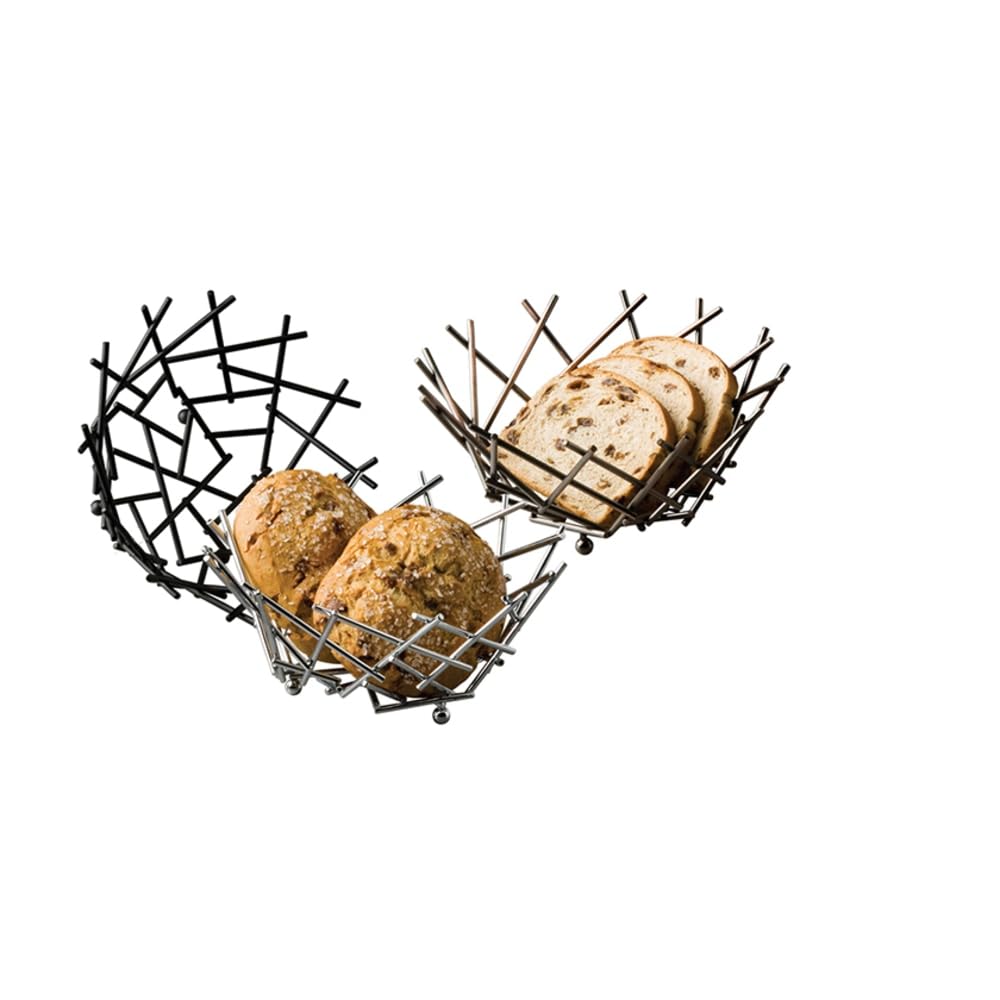 American Metalcraft FRUB12 Baskets, 8.125" Length x 8.125" Width, Black