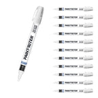 Markal Valve Action Liquid Paint Marker with 1/8" Bullet Tip, White (Pack of 12)
