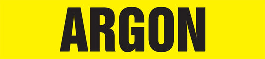 Accuform RPK139SSD Self-Stick "Argon" Pipe Marker for 2-1/2" to 6" OD Pipe, Black on Yellow, 2-1/2" H x 12" W