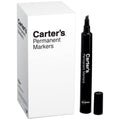 Carter's Permanent Markers, Chisel Tip, Large Desk-Style Size, 12 Black Markers (27178)