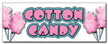 36" Cotton Candy Decal Sticker cart Stand Trailer