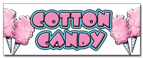 36" Cotton Candy Decal Sticker cart Stand Trailer