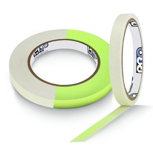 Pro Tapes PRO GLOW Glow in the Dark Vinyl Tape–Fluorescent Tape–Decorative and Safety Luminous Tapes–Best for Indoor Safety, Egress Markings, Signage, Theater–Water and Weather-Resistant–1/2”x10yds