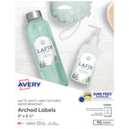 Avery Arched Labels, Sure Feed Technology for Laser Printers, Water Resistant, 3" x 2.25", 90 Labels (22809) One Size