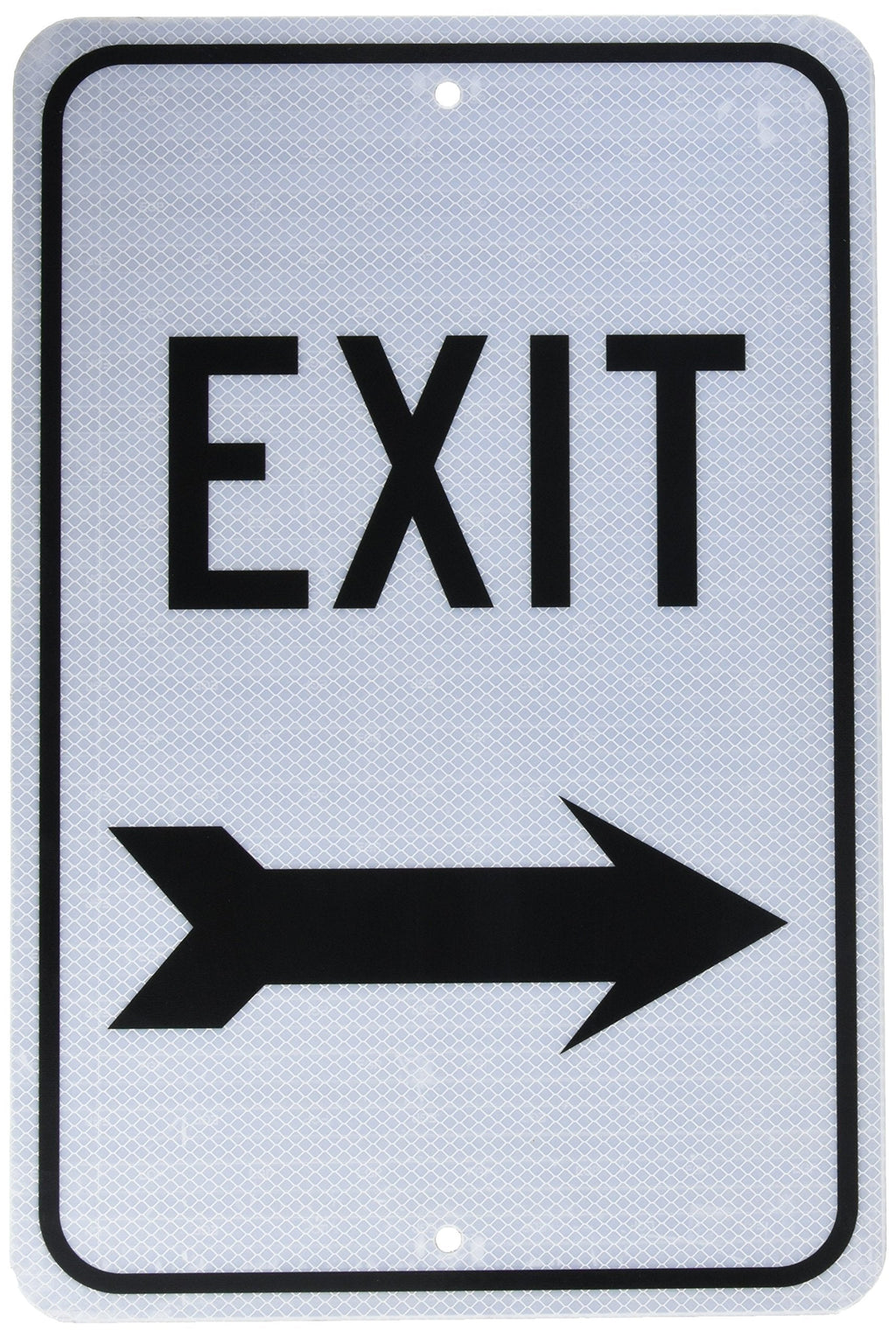 NMC TM80J Traffic Sign, Legend "EXIT" with Right Arrow ALUMINUM .080-EGP