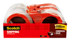 Scotch Commercial Grade Shipping Packaging Tape, 1.88" x 54.6 yd, Designed for Packing, Shipping and Mailing, Guaranteed to Stay Sealed, 3" Core, Clear, 4 Rolls (3750-4RD)